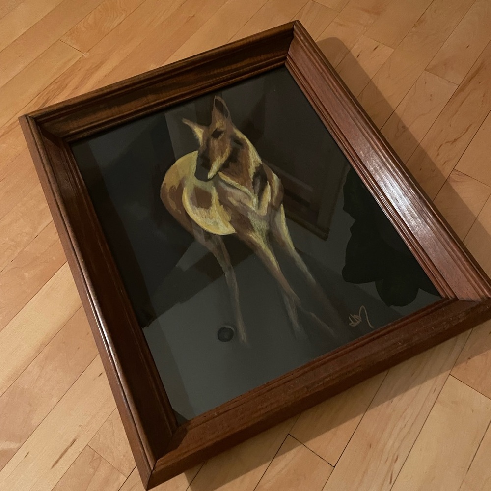 Deer art, custom decor, art mixed media, home decor, wall art, woodland